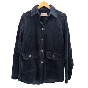 Brora Corduroy Shirt Jacket size 6 Black